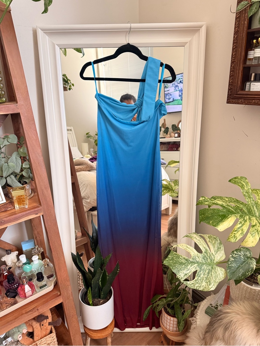 RunAway The Label Blue-to-Magenta Ombre Twist Cutout Maxi Dress - Picture 4 of 4